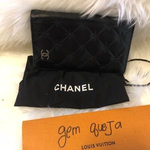 🔥CHANEL Black CC Logo Lamb skin🔥